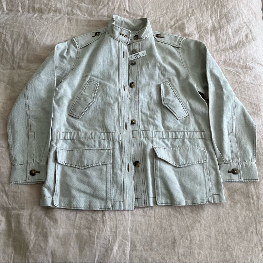 Madewell New Cinched Utility Jacket in Italian Linen Twill